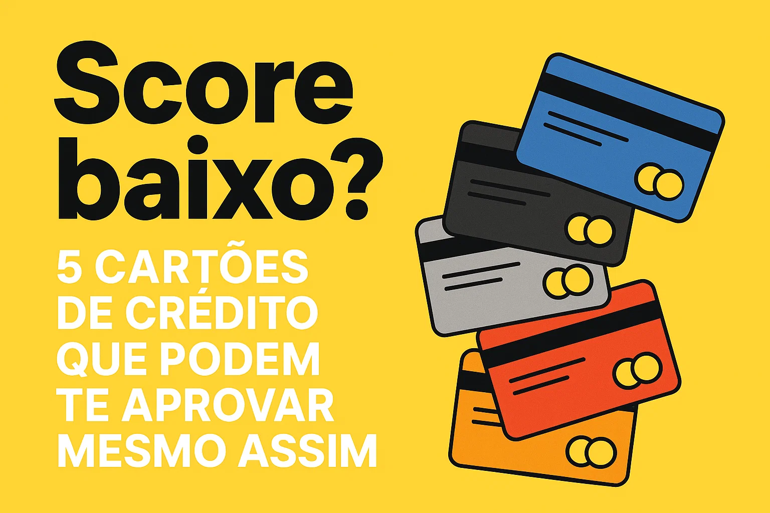 Score Baixo? 5 Cartões de Crédito Que Podem Te Aprovar Mesmo Assim